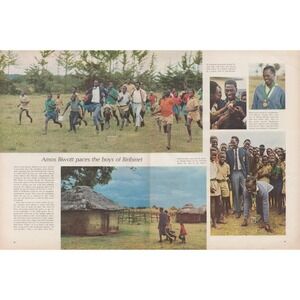 1968 Amos Biwott Vintage Print Ad Kenya Olympic Runner Africa Documentary Photo